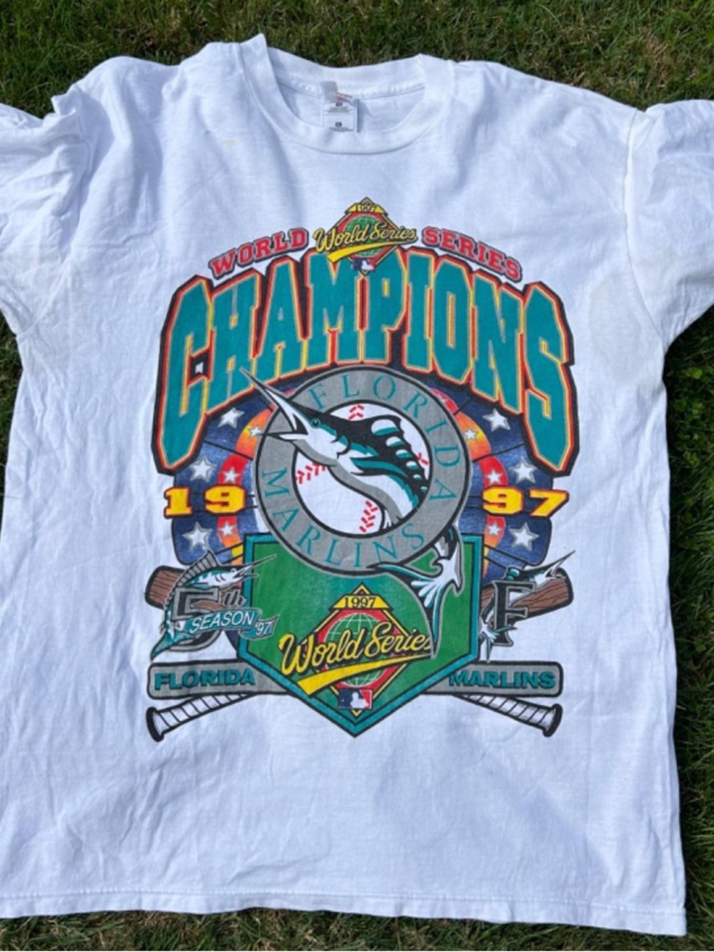 Vintage 1997 World Series Florida Marlins Tshirt